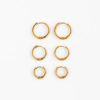 Pip Pop Post Endless Hoop Stud Earrings 12mm