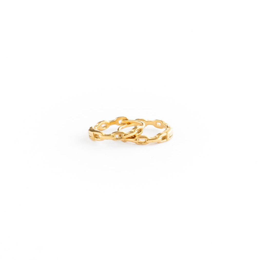 Pip Pop Post Chain Hoop Earrings - Hypoallergenic, Flat Back