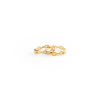Pip Pop Post Chain Hoop Earrings - Hypoallergenic, Flat Back