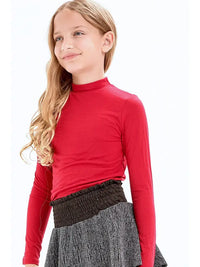 GOOD GIRL MOCK NECK KNIT TOP RED