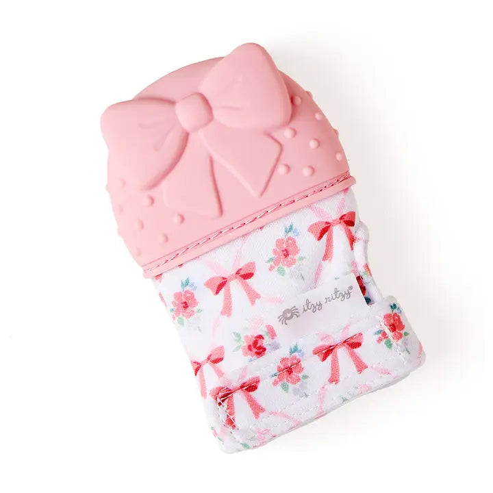ITZY RITZY ITZY MITT SILICONE TEETHING MITT BOW