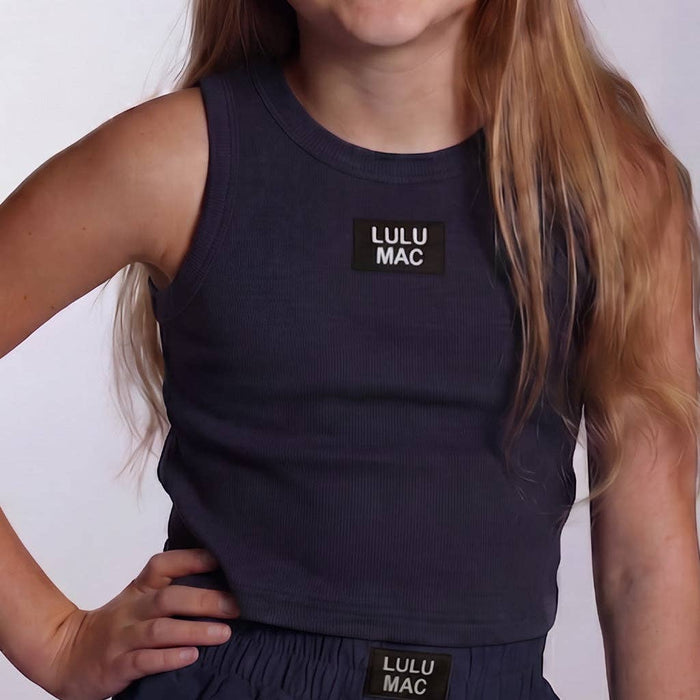 Navy Kids Solid Tank