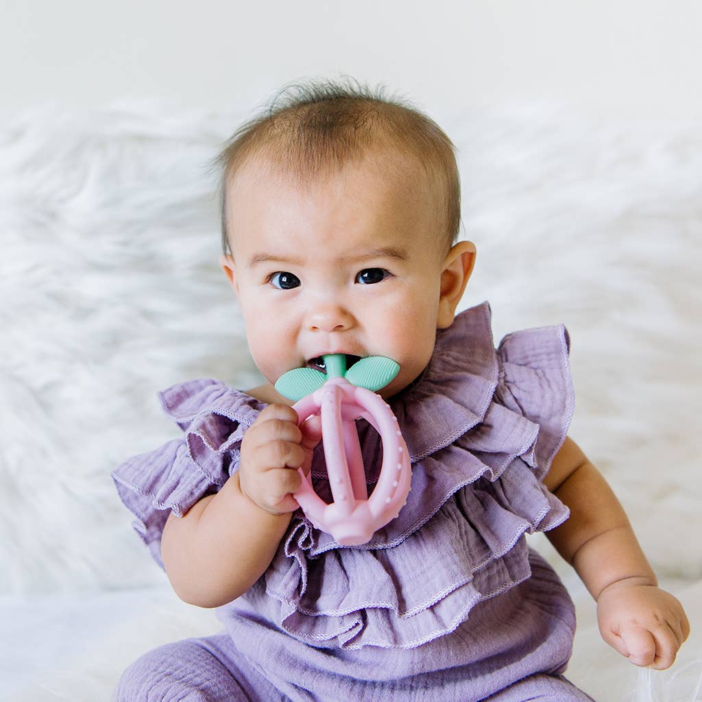 Bitzy Biter™ Teething Ball Baby Teether Lemon