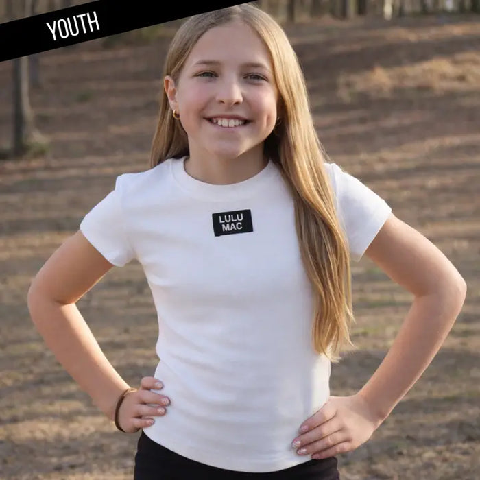 KIDS BABY DOLL TOP WHITE