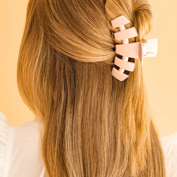 TELETIES CLASSIC PEARLY PINK LARGE HAIR CLIP