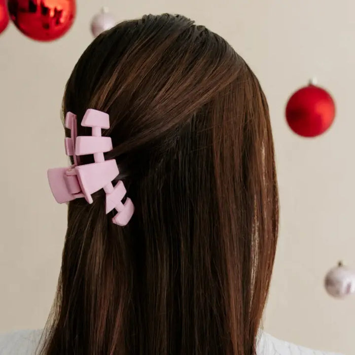 TELETIES CLASSIC MERRY PINKMAS MEDIUM HAIR CLIP