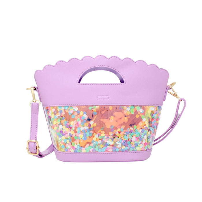 ZOMI GEMS GIRLS LITTLE MERMAID CONFETTI SEASHELL TOTE BAG