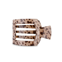 Square Flat Hair Clip Med. Blonde Tortoise