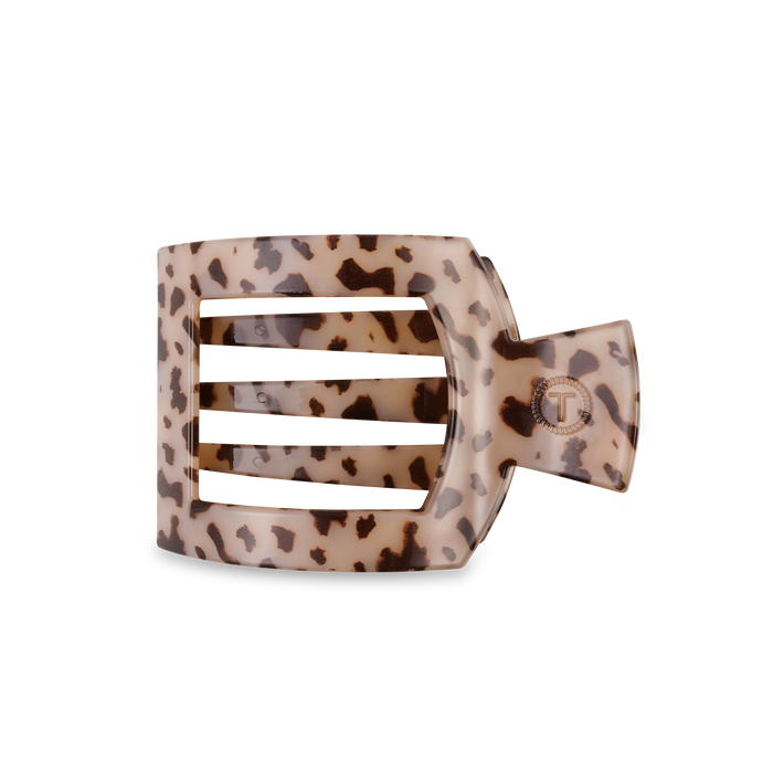Square Flat Hair Clip Med. Blonde Tortoise