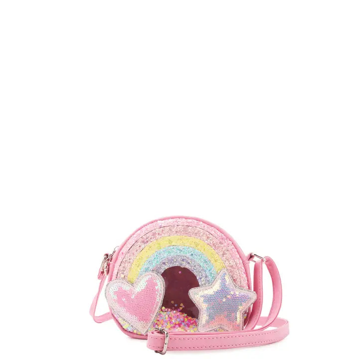 OMG ACCESORIES RAINBOW CONFETTI CROSSBODY