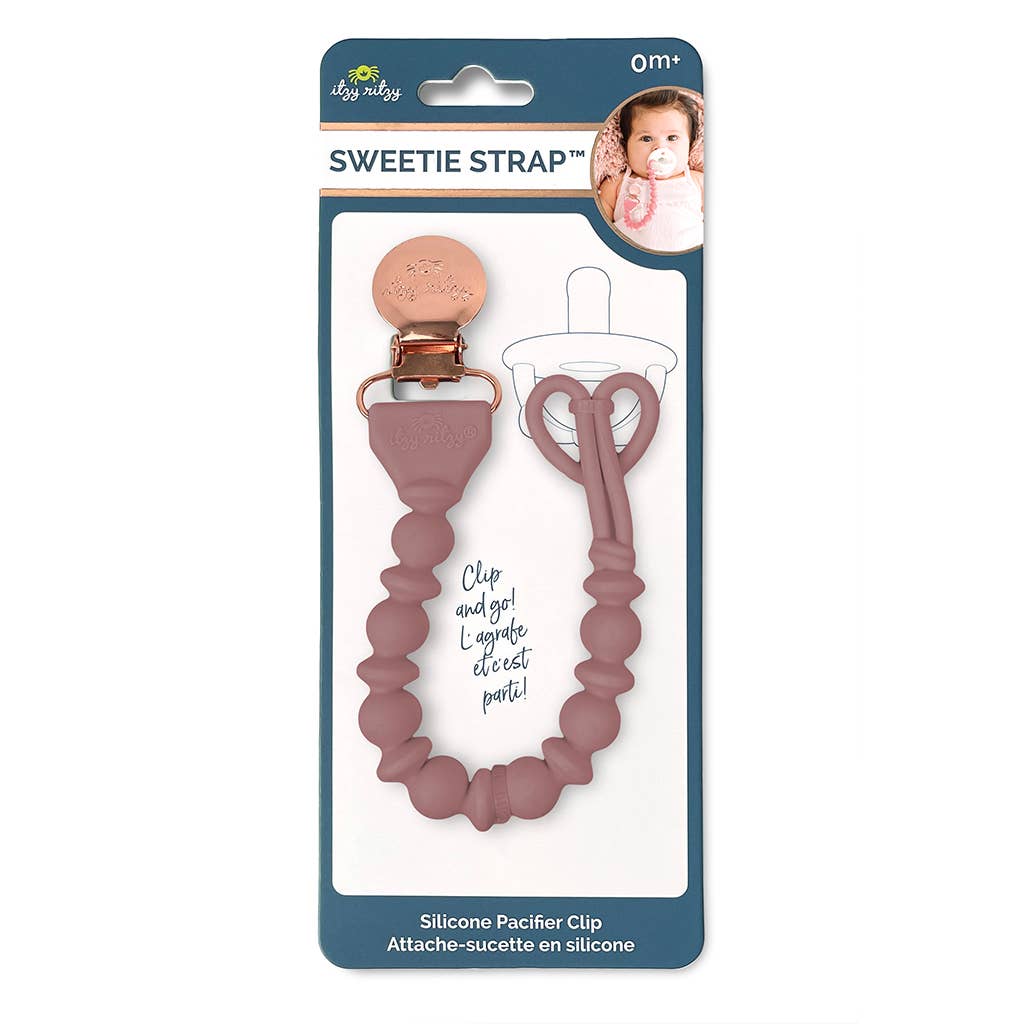 ITZY RITZY PACIFIER CLIPS TOAST