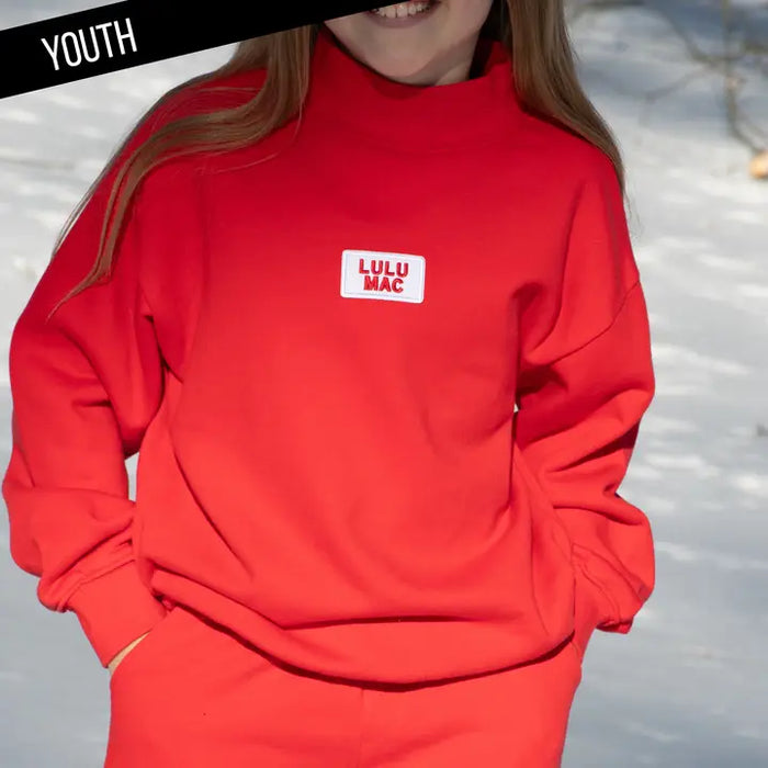 RED TERRY CLOTH LONG SLEEVE