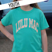 Stripe Cream Sickle Sky/Island Green Youth Comfort Colors Tshirt