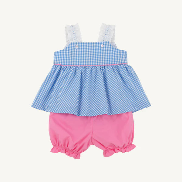 Babs Bloomer Set Sunrise Blvd Blue Mini Gingham