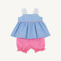 Babs Bloomer Set Sunrise Blvd Blue Mini Gingham
