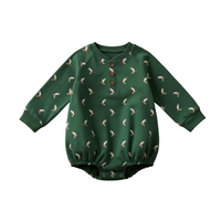 Baby Duck Print Bubble Romper - No Props