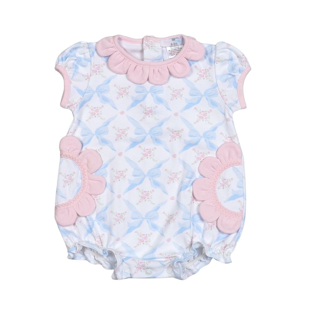 BABY LOREN BLUE BOWS PIMA BUBBLE