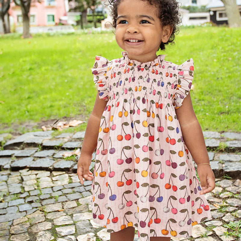 PINK CHICKEN BABY GIRL STEVIE DRESS SET CLOUD PINK CHERRY