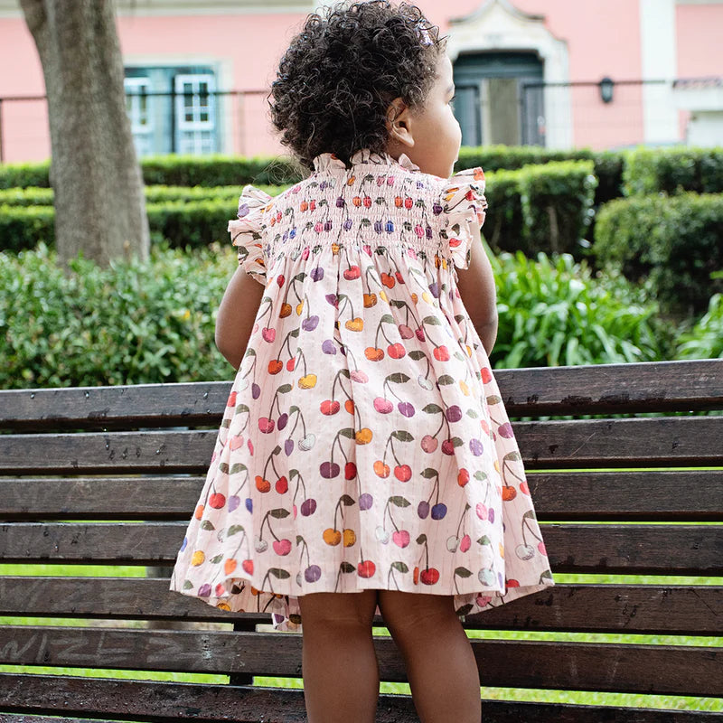 PINK CHICKEN BABY GIRL STEVIE DRESS SET CLOUD PINK CHERRY