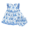 PINK CHICKEN CYNTHIA DRESS SET BLUE EYELET