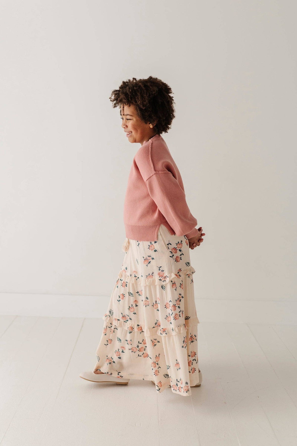 Babysprouts Girls Soft Fit Sweater in Terra Rose