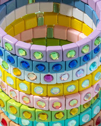 MAEVE ENAMEL STRETCH BRACELET COLORFUL