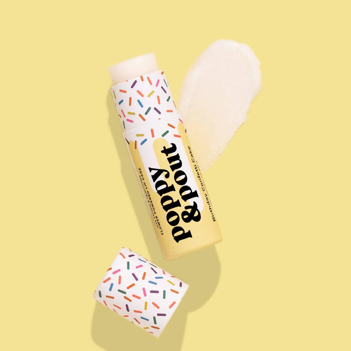 POPPY & POUT BIRTHDAY CONFETTI CAKE LIP BALM YELLOW