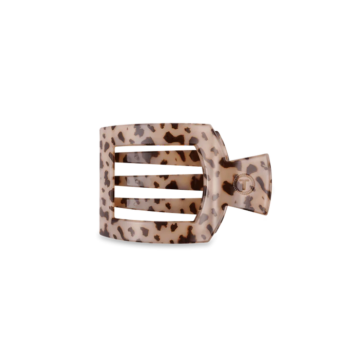 TELETIES BLONDE TORTOISE SMALL FLAT SQUARE CLIP