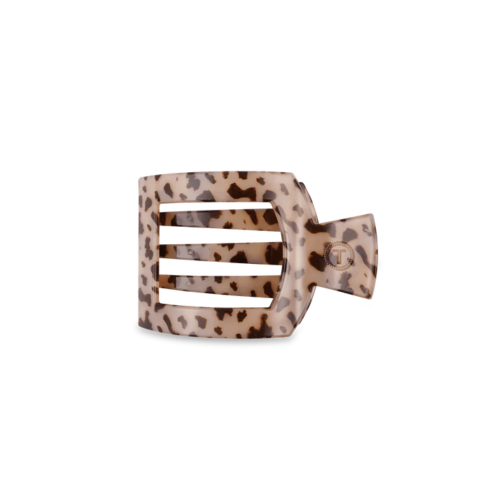 TELETIES BLONDE TORTOISE SMALL FLAT SQUARE CLIP