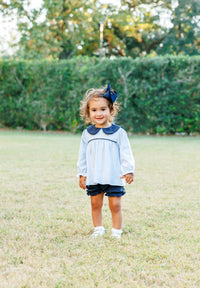 Katherine Bloomer Set Light Blue Stripe/Navy
