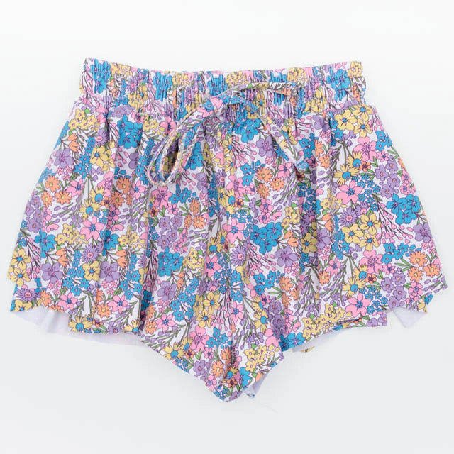 AZARHIA WILD FLOWERS ON BUTTERFLY FLOWY SHORT