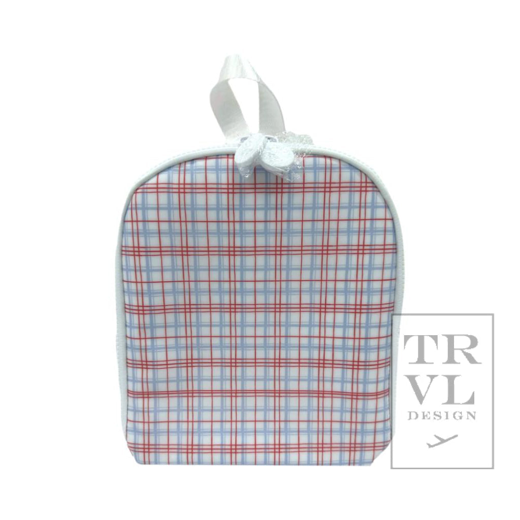 TRVL LUNCHBOX PLAID RED