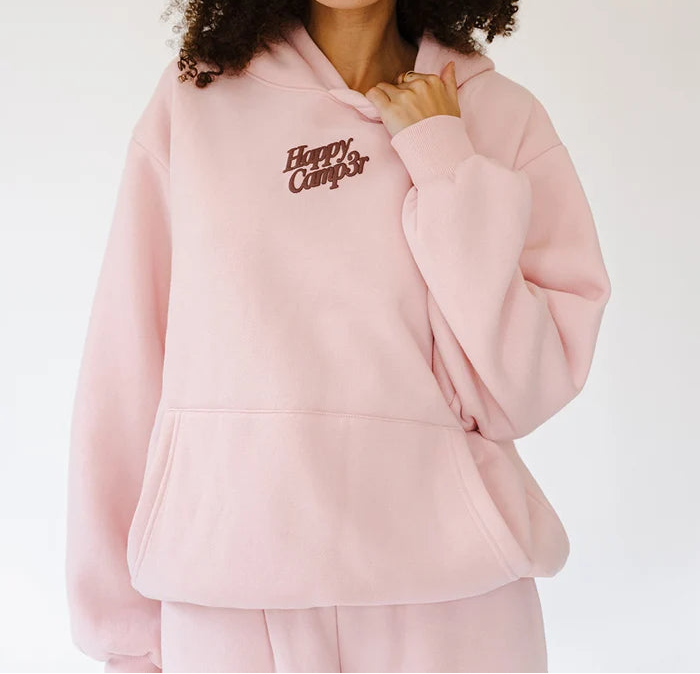 Happy Camp3r Puff Series Core Youth Hoodie PInk