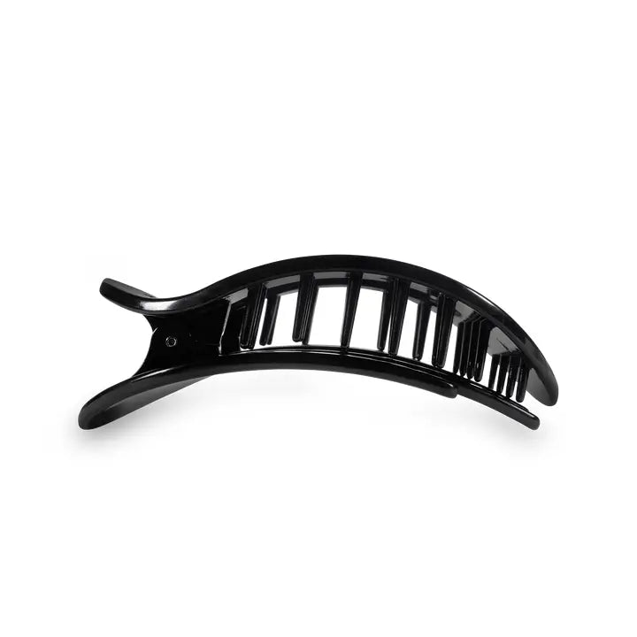 TELETIES JET BLACK MEDIUM FLAT ROUND CLIP