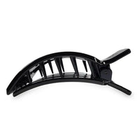 TELETIES JET BLACK LARGE FLAT SQUARE CLIP