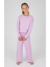 GIRLS SCUBA SIDE SLIT PULLOVER AND PANT SET FAIR ORCHID