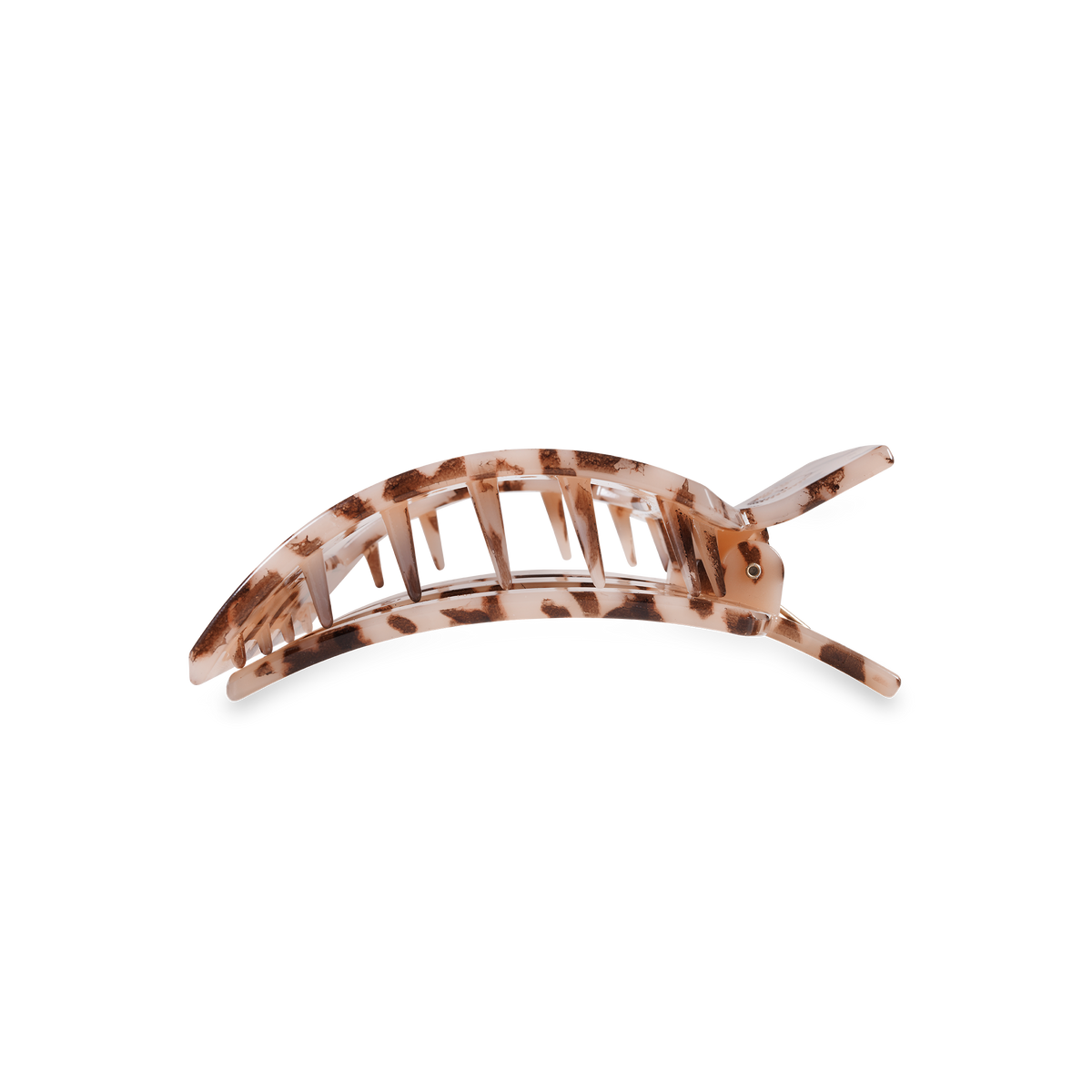 Square Flat Hair Clip Med. Blonde Tortoise