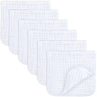 COMFY CUBS WHITE BURP CLOTH 10 PACK