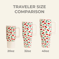 HYDROJUG CHERRIES 32 OZ TRAVELER TUMBLER