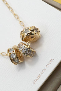 Josslyn 18K Stainless Steel Tarnish Free Barrel Necklace Gold