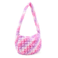 OMG ACCESORIES QUILTED SCRUNCHIES SLING BAG OMBRE CANDY CRUNCH