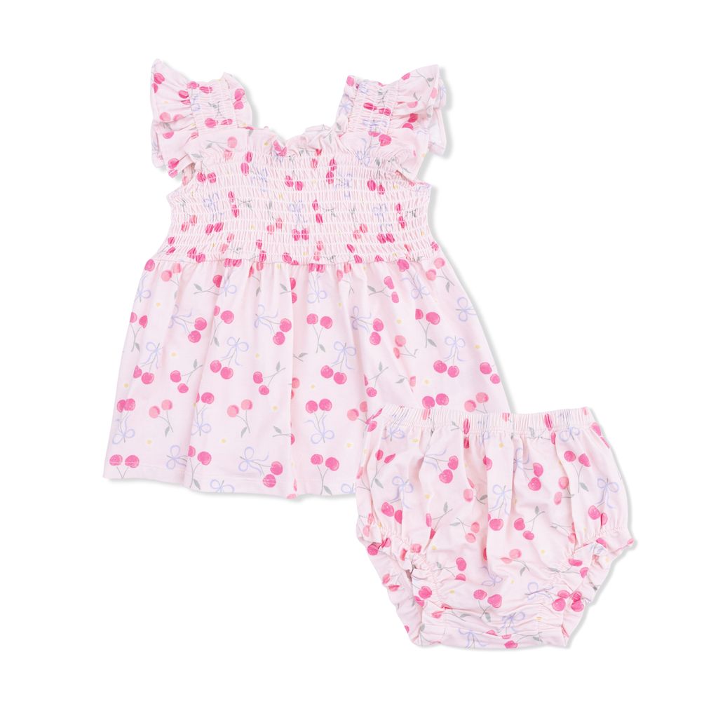 SWEET BOW CHERRIES BABY DOLL TUNIC AND BLOOMER SET