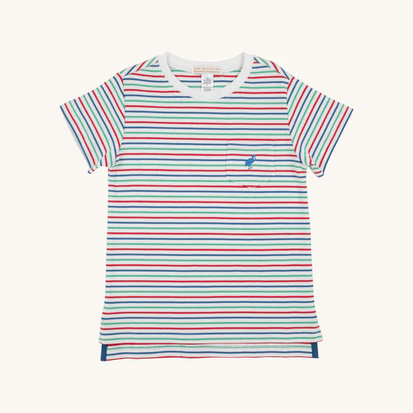 TBBC CARTER CREWNECK SIMSBURY STRIPE WITH WOODBOAT BLUE STORK