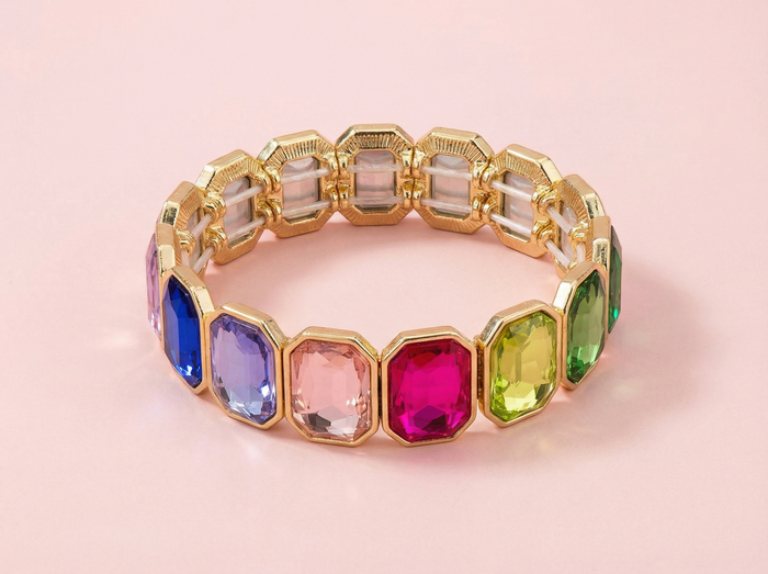 SIMONE ENAMEL STRETCH BRACELET COLORFUL