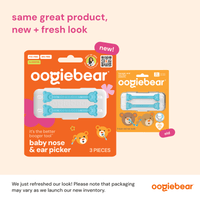 Oogiebear Baby Booger and Ear Wax Picker (2-pack): Raspberry and Seafoam
