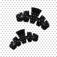 Teleties Classic Black Polka Dot Party Medium Claw Clip