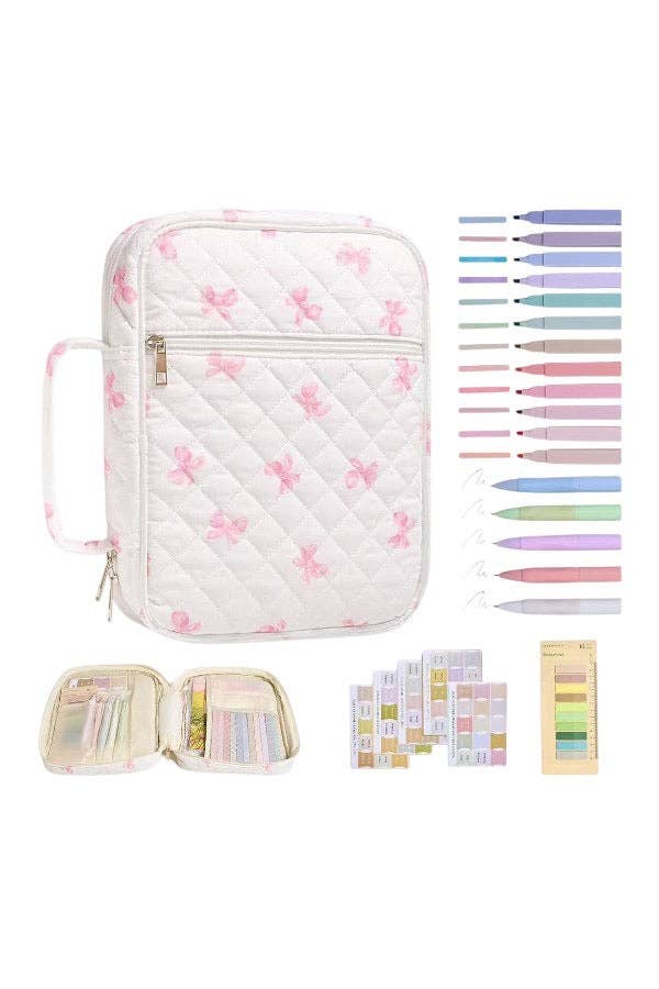 ELISE PINK BOW BIBLE COVER