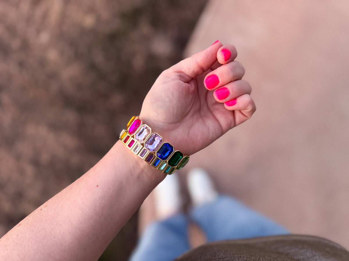 SIMONE ENAMEL STRETCH BRACELET COLORFUL