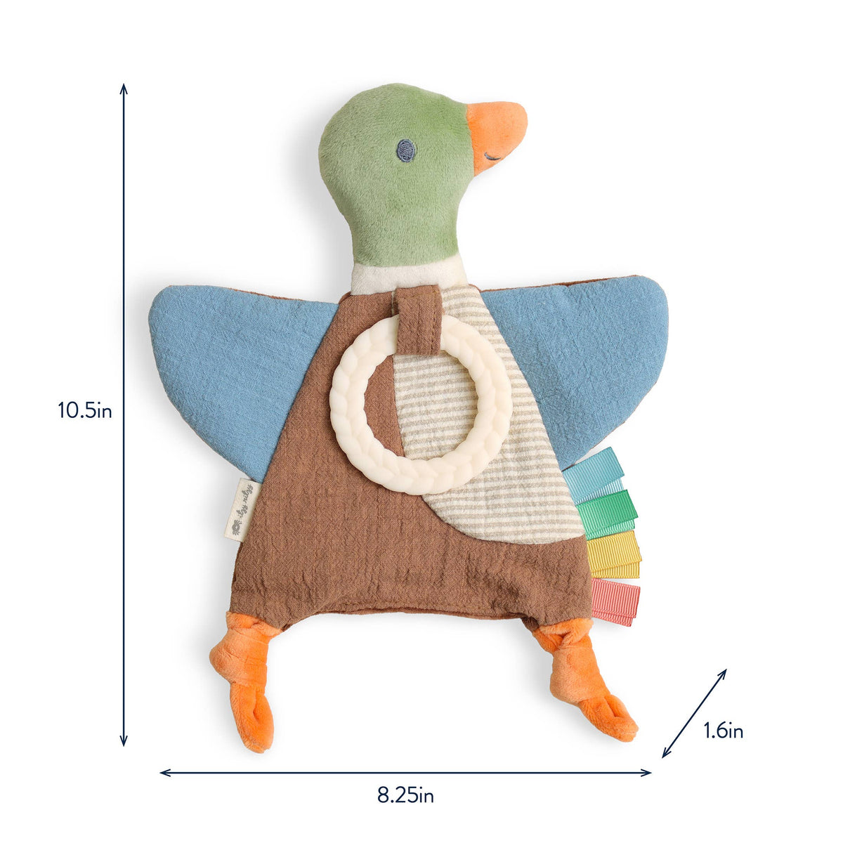 Itzy Ritzy Mallard Duck Bitzy Crinkle™ Sensory Toy