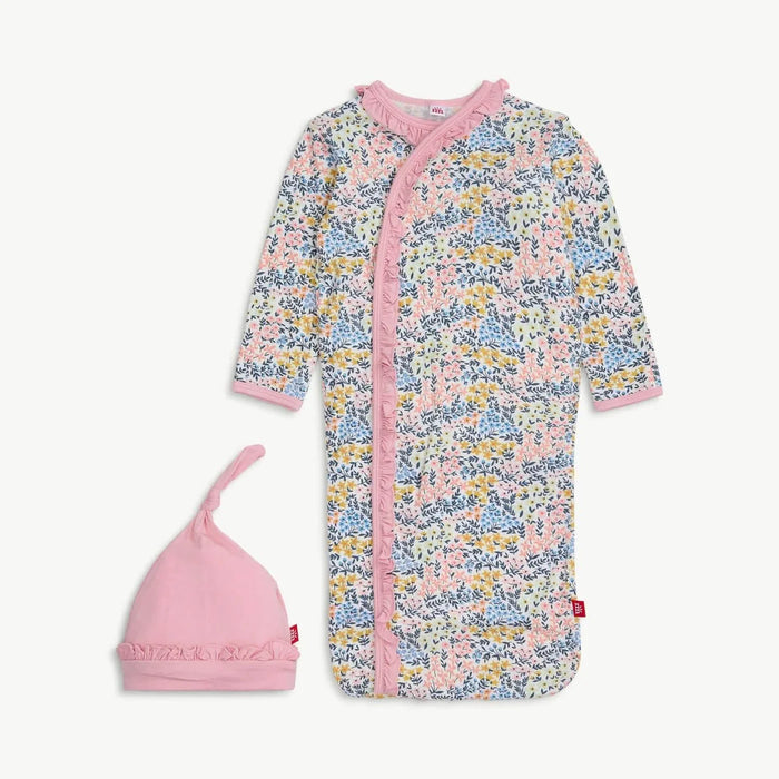 Magnetic Me Chelsea Ruffle Placket Gown + Ruffle Hat Set